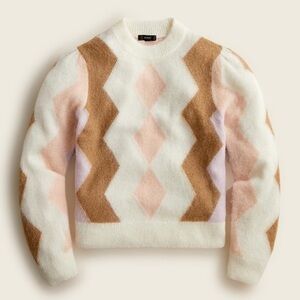 J crew diamond checked crewneck sweater size xs